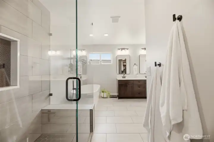 Fully remodeled primary bath