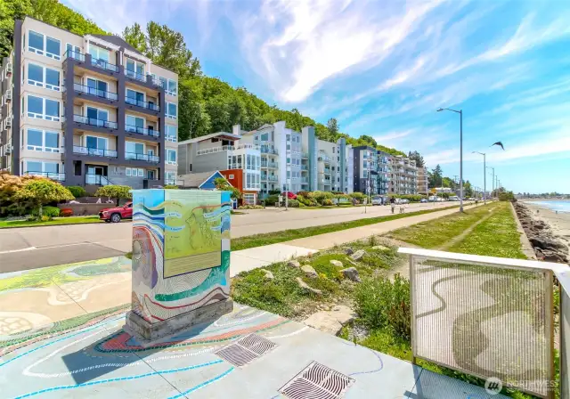 Painted mural seen from your private deck