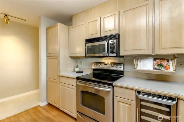 Beverage refrigerator included!