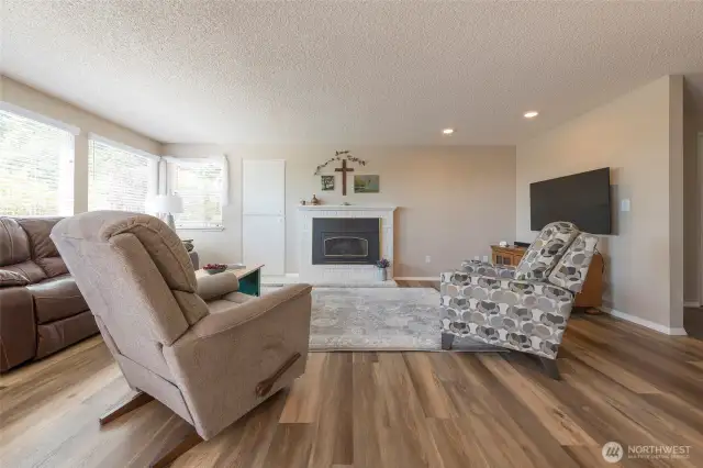 Warm up by the cozy gas fireplace on chilly evenings.