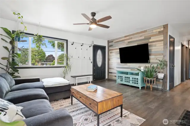Living room facing front door