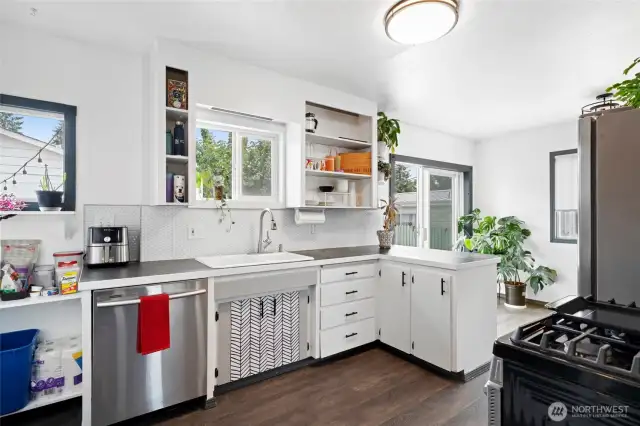 Kitchen view from open entry