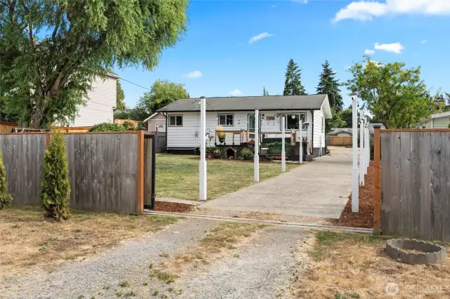 Front view from outside property line