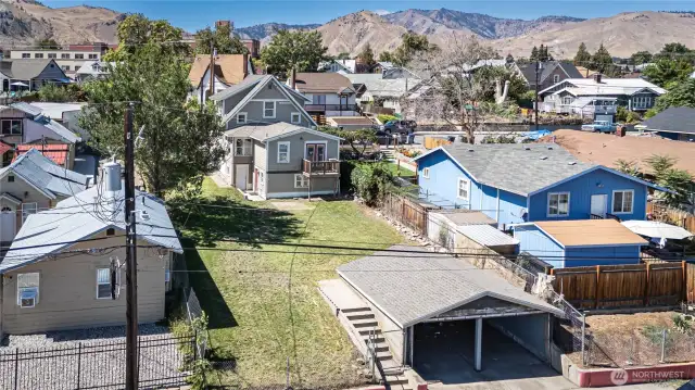 Large fenced yard