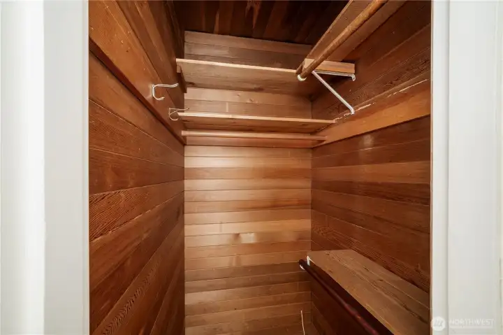 Fully lined Cedar Closet -