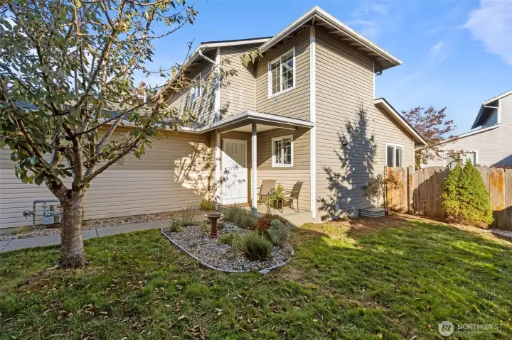 Private Front Door and Patio