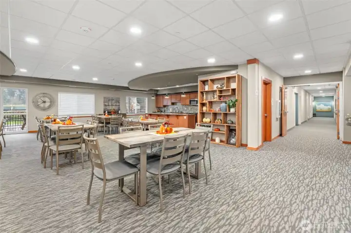 Common area, full kitchen