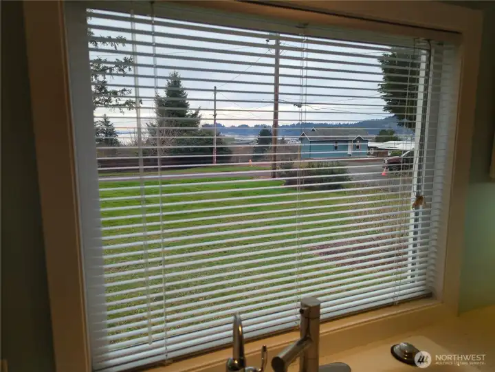 View of the Port of Ilwaco from the kitchen sink!  I could do dishes all day!