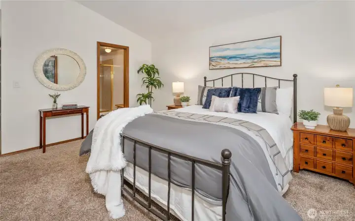 Another view of the main floor en suite bedroom.