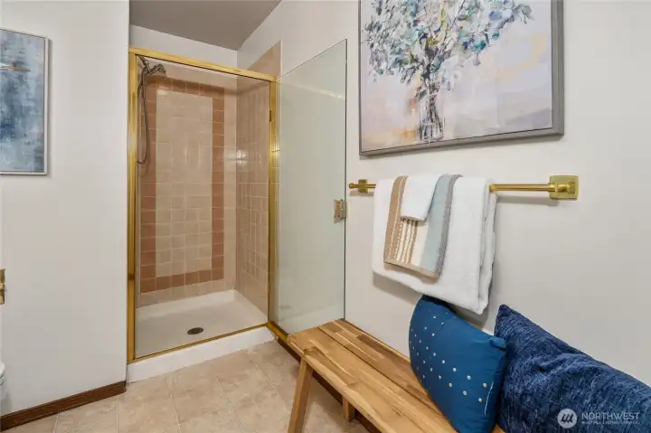 Another view of the main floor en suite 3/4 bathroom.