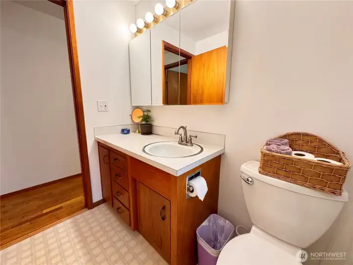 Hall bath. Freshly painted.