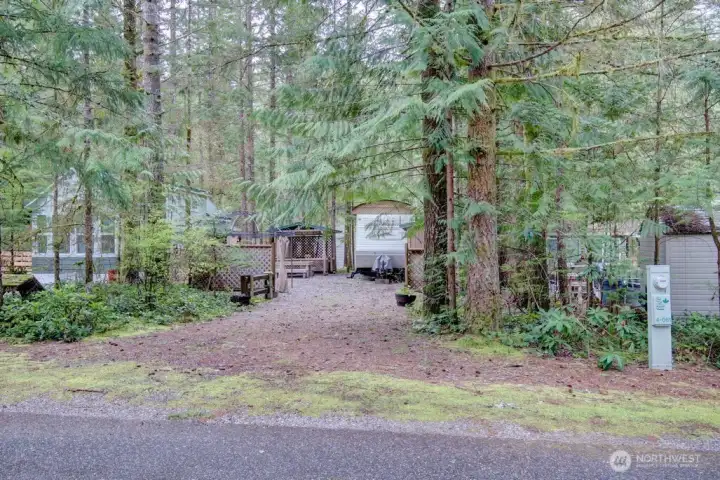 Tucked away nicely for privacy