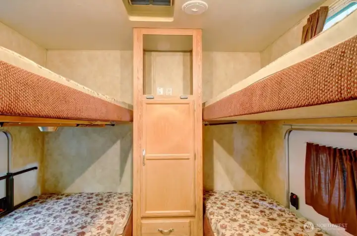 Bunk room with storage as well