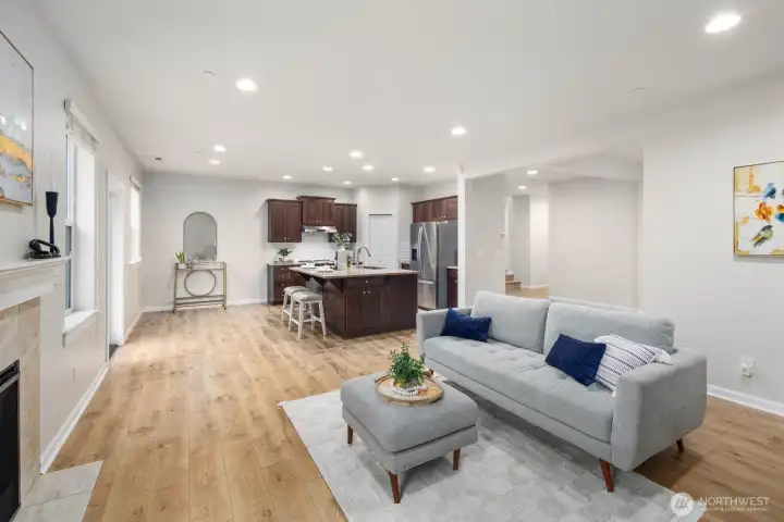 Wide open concept Kitchen/Living Room