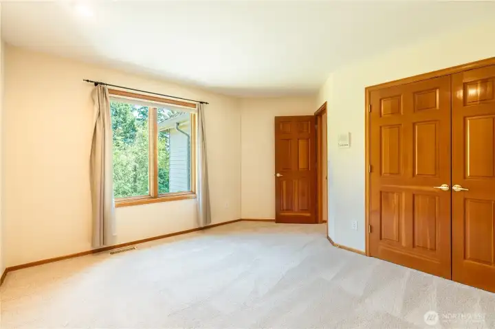 This large bedroom has a large closet also. This large bedroom has a large closet also.