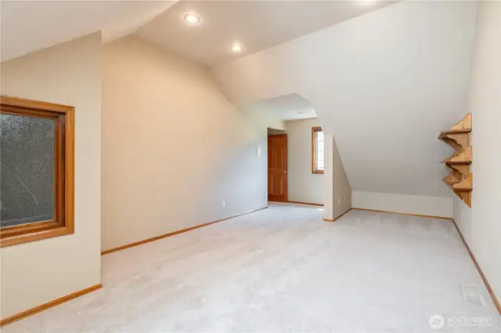 BONUS! Another room for play or party. The glass window on the left is the access to the attic and more storage. BONUS! Another room for play or party. The glass window on the left is the access to the attic and more storage.
