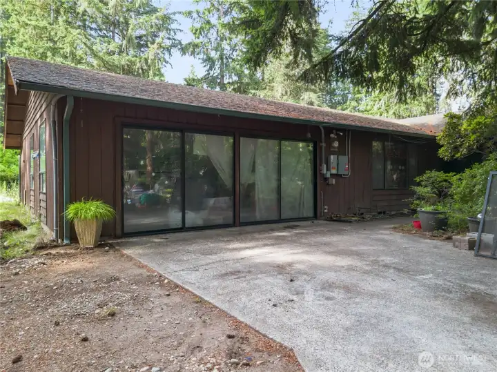 Home entry - garage was converted to finished living space.