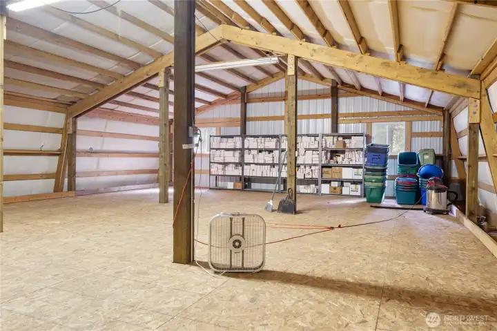 2nd story of the shop could be a work space or finished or storage