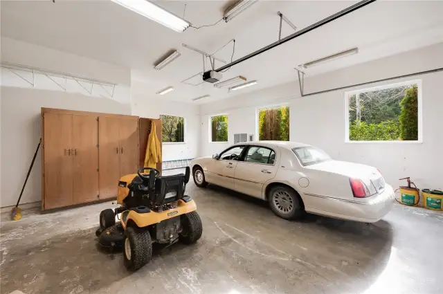 Huge attached garage.