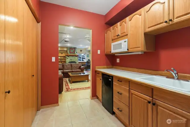 Lower Level Kitchenette and Massive Pantry
