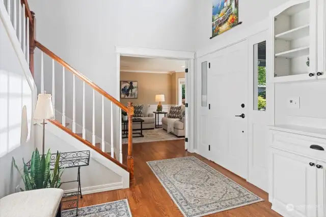 Grand entry with lots of light, storage, and welcoming vibes!