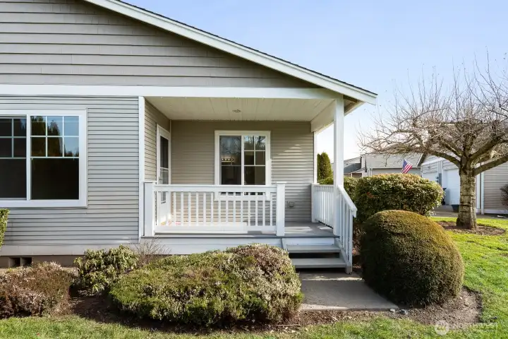Large, covered patio.