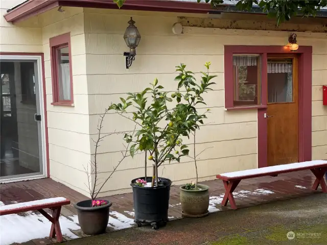 Side entrance into kitchen.