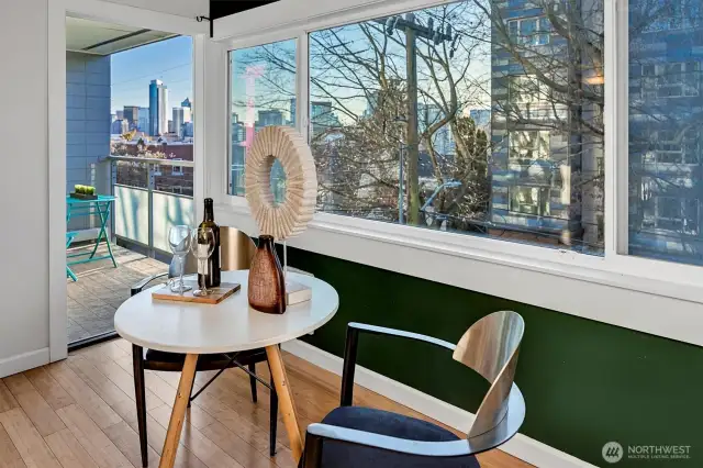 Amazing third floor west facing unit. Enjoy city views from the comfort of your living room and covered veranda.