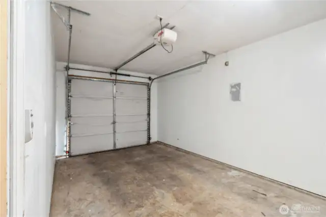 Single car garage with enough room for your car and some storage