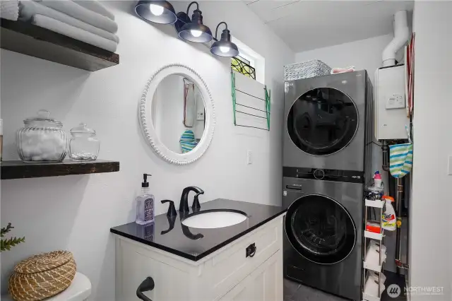 Washer & Dryer Included in 3/4 bath.