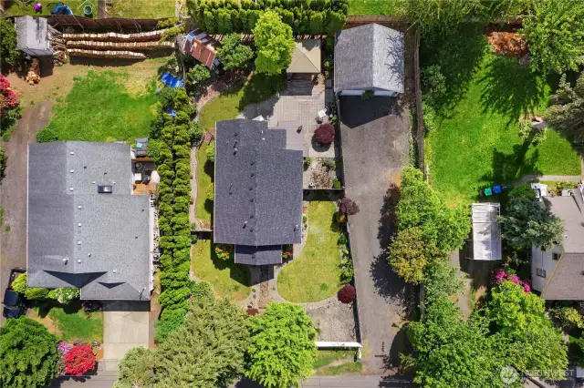 Ariel view of the property.