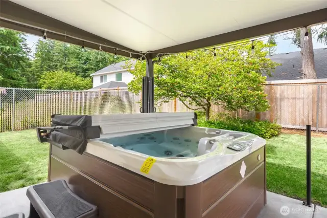 Newly installed hot tube in 2022 stays with home