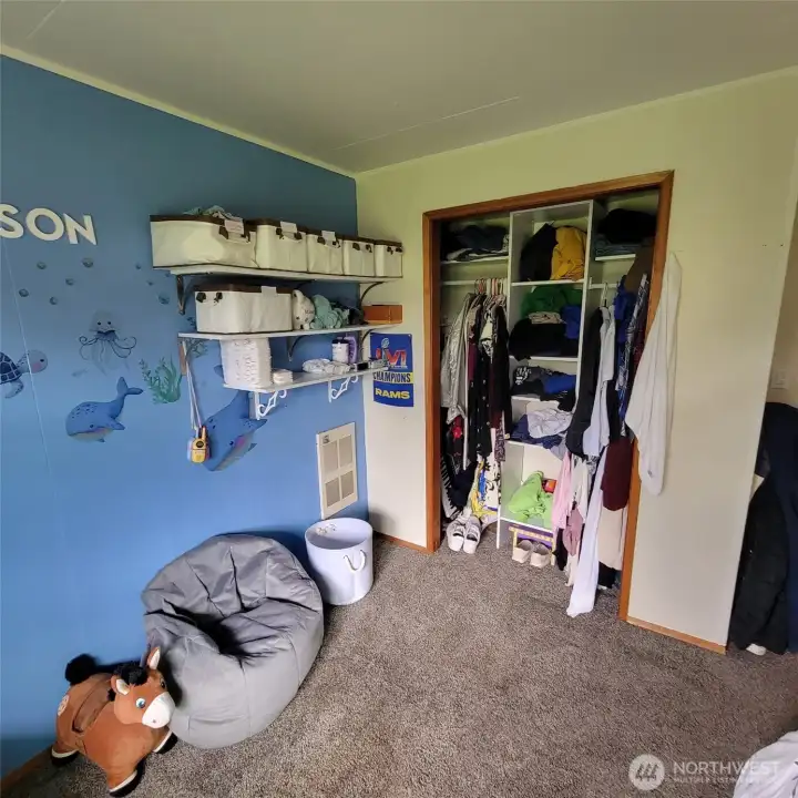 Could be an office or art studio in the second bedroom