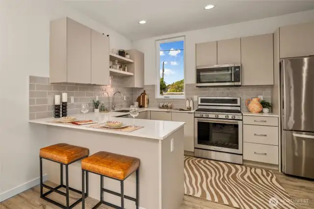 Space for kitchen-island seating