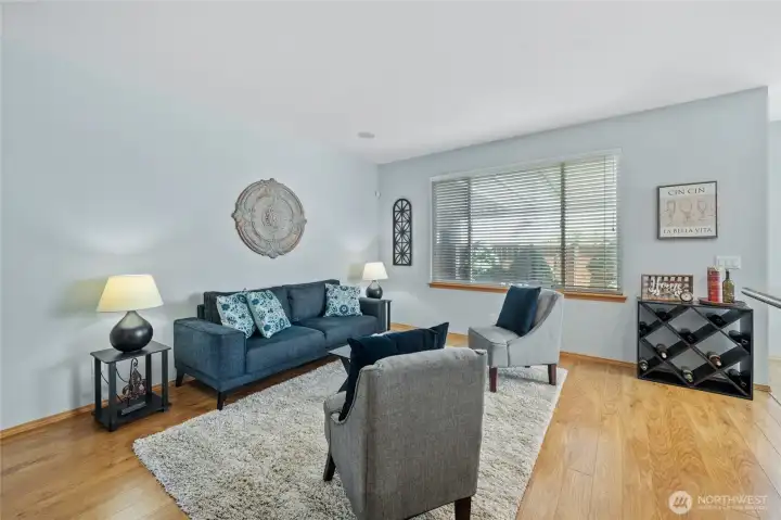 The 2nd living area window looks out to your private covered back patio.