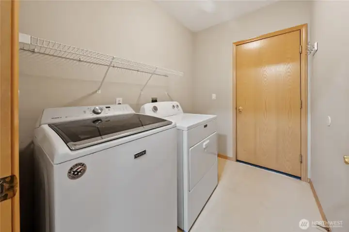 Laundry room.  Door is to the 2-car garage.