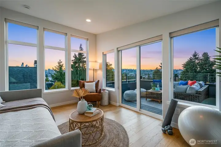 Starting from this amazing top floor view room and deck!