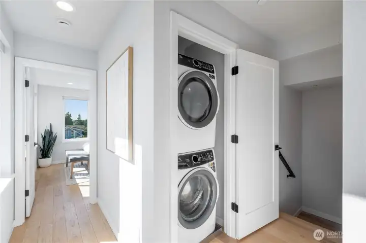 Washer / dryer are on the same level as the primary suite.
