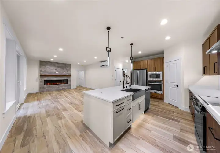 Kitchen With Eating Space Open to Living Room Kitchen With Eating Space Open to Living Room
