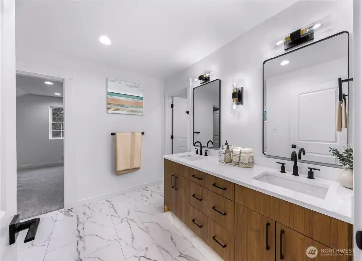 Primary Ensuite Bathroom Virtual staged