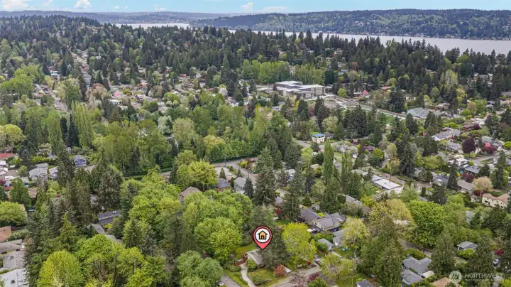 A few blocks to the Meadowbrook Park & Pond.