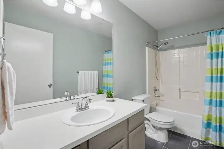 Additional full bathroom upstairs