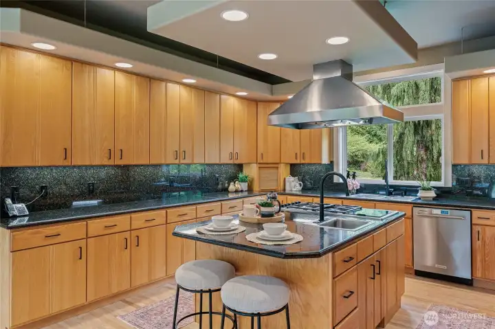 Abundant Cabinet Space. Huge walk-in pantry with additional refrigerator, wet bar, and butlers pantry.