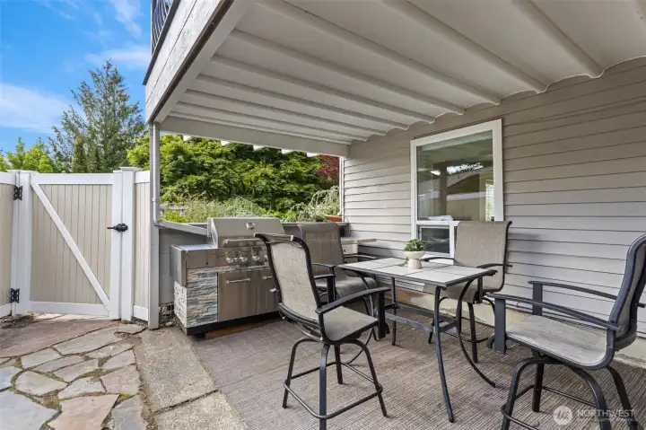 Outdoor grill area, perfect for ADU living & outdoor entertaining