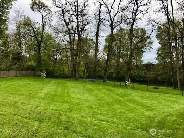 There is a spacious back yard for resident's park like enjoyment.