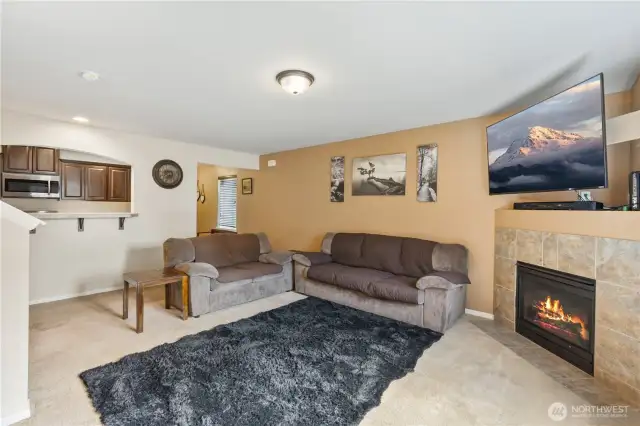 Open to kitchen