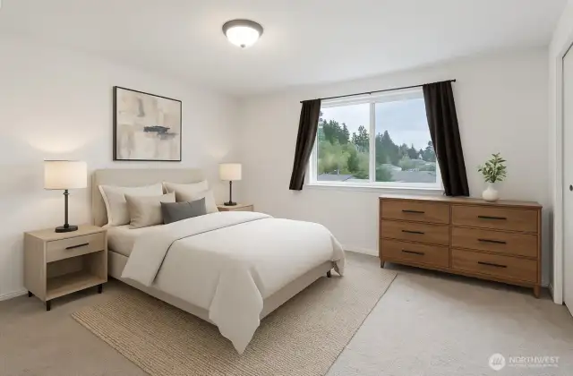 primary bedroom- virtually staged