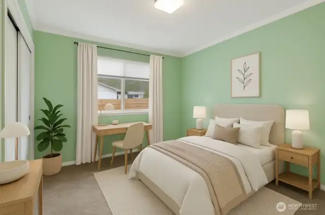 bedroom 3 virtually staged