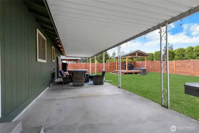 covered patio for year round comfort