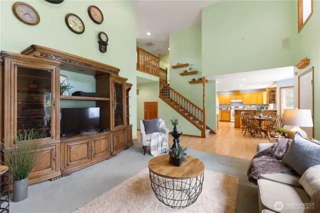 Looking from great room to kitchen and dining nook.
